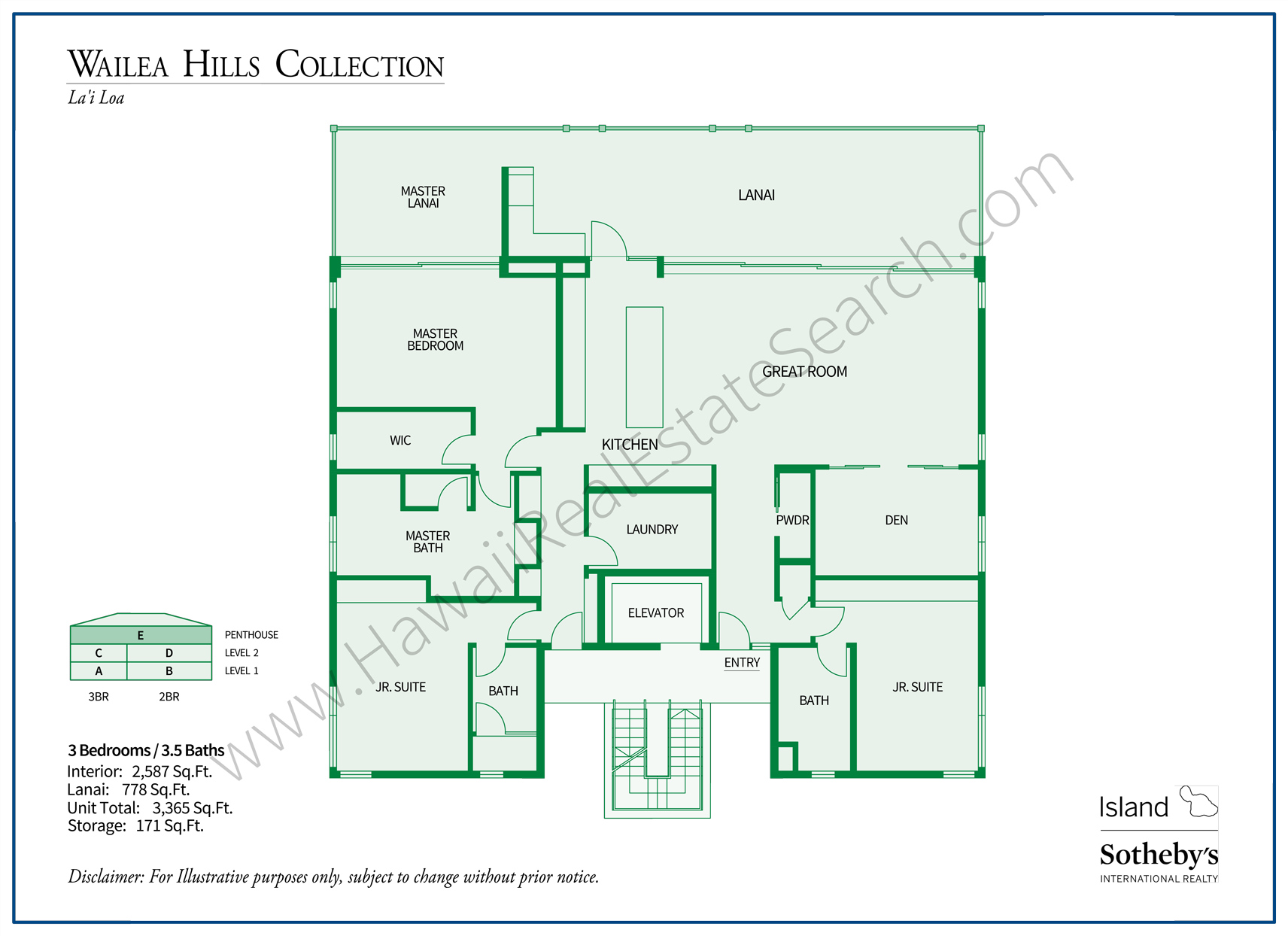 Wailea Hills Condo Floor Plan